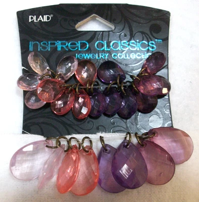 GOTAS DE GEMAS ROSAS, 4 Tonos, Gemas, Cuentas, 24 Piezas, Fabricación de Joyas, Artesanías, NUEVO Foto 1 de 2