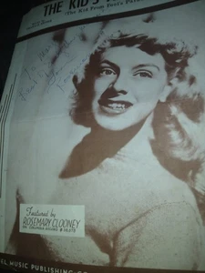 Um 1949 ROSEMARY CLOONEY Autogramm signed Autogramm The Kids A Dreamer Noten - Bild 1 von 5
