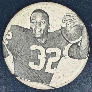 1959 JIM BROWN PM10 PHOTO BUTTON PIN PINBACK CLEVELAND BROWNS 3" VERY RARE NMINT - Picture 1 of 2