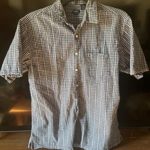 Herren Kurzarm Button Down Hemd, L, 16-16,5, Baumwolle, leicht (VanHeusen) - Bild 1 von 5