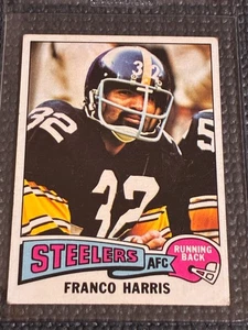 1975 Topps Franco Harris #300 - EX - No Creases Light Corner Dings - Picture 1 of 2