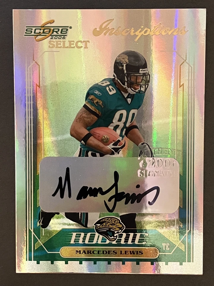 2006 Score Select #357 MARCEDES LEWIS Inscriptions /250 Rookie RC Auto Jaguars  - Image 1 of 4