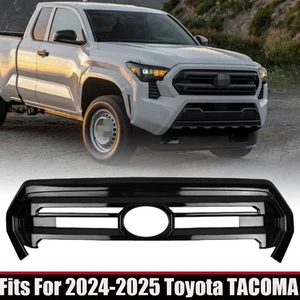 Bright Black Front Grille W/ Decorative Frame Fits For 2024-2025 Toyota TACOMA - Picture 1 of 8