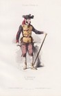 Segovia Spanien Espana Spain costume costumes Trachten Lithographie 1800.