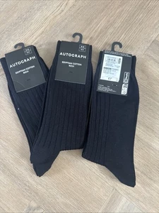 Calcetines ricos en algodón egipcio autógrafo Marks and Spencer 9-12 - Imagen 1 de 4