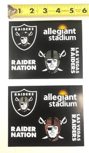 10 LAS VEGAS RAIDERS STICKERS/DECALS-NFL FOOTBALL. RAIDER NATION. - Picture 1 of 1