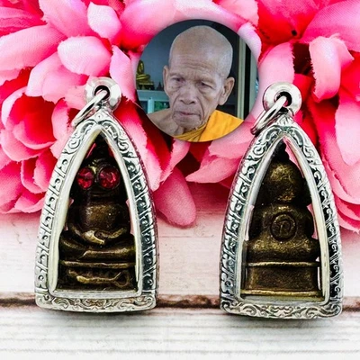 Love Magic Wealth Khmer Ngung Encantador Bronce Rojo Gemas Ojo Goy Amuleto Tailandés 15732 Foto 1 de 4