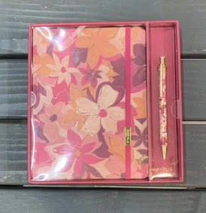 Nuevo - Juego de regalo de escritura de papiro en caja bolígrafo y diario floral - Imagen 1 de 9