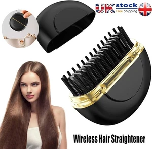 Cordless Hair Straightener Brush for Travel,Mini Hair Straightener Comb NEW!!! - Picture 1 of 16