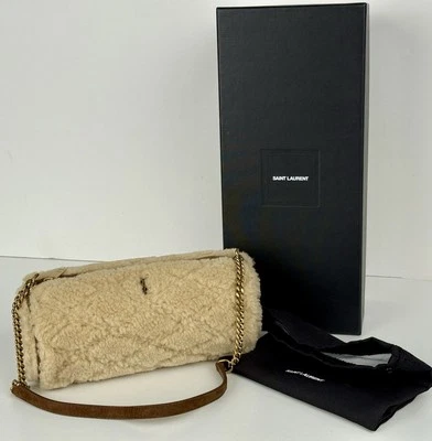 Bolso de Hombro Yves Saint Laurent Pequeño Sade Beige Acolchado Tubo de Oveja C-4 Foto 1 de 4