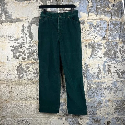 Calça de veludo Levi's vintage anos 70 feminina tamanho 15 verde cintura alta - Imagem 1 de 4