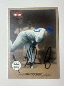 2002 Fleer Greats Auto Nolan Ryan Authentic on-card Autograph New York Mets  - Picture 1 of 2