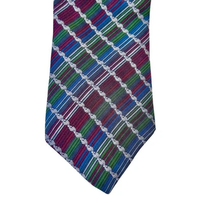 Corbata de cuello para hombre Missoni vintage de seda y lana multicolor 57" Foto 1 de 4