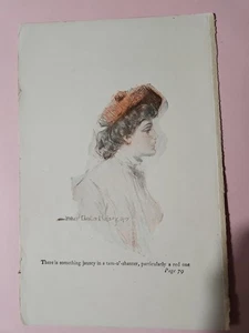 Gibson Girl Page W/ Picture From HOUSE of A THOUSAND CANDLES,1905, Frameable - Picture 1 of 4