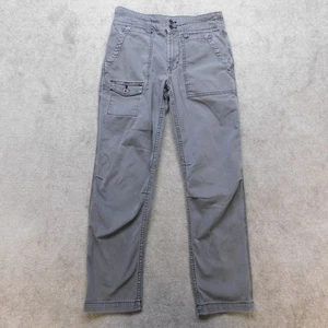 Anthropologie The Wanderer Hose Damen 27 grau Canvas Pattentaschen hoher Bund - Bild 1 von 14