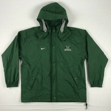 Nike Marshall Thundering Herd - Green Poly Rain Jacket (M) - Used