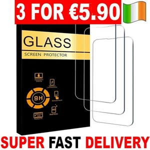 3 PACK Genuine Tempered Glass Screen Protector Saver For Apple iPhone 16 15 14 - Imagen 1 de 11