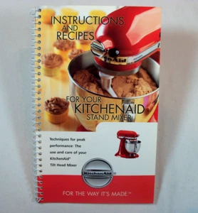 INSTRUCTIONS AND RECIPES FOR YOUR KITCHENAID STAND MIXER - SPIRAL BOUND - Picture 1 of 2