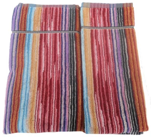 MISSONI HOME SET ASCIUGAMANI 40x70cm 70X15cm IPOALLERGENICI BRADLEY 149 - Picture 1 of 2