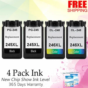 4x For Canon PG-245XL & CL-246XL Ink Cartridge PIXMA TS3122 iP2820 MG2420 MG2520 - Picture 1 of 2