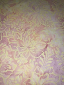 100% Cotton Pink Floral Batik Boundless Fabrics 1/4 Yard - Picture 1 of 2