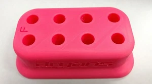 Bryans Racing Spark Plug Holder 8 Hole 2 Row 3D Printed Fluorescent Pink ABS PLA - Picture 1 of 5