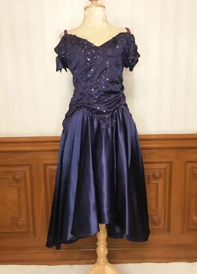 Vintage Zum Zum Prom Party Formal Dress Gown Purple S / M Sz USA - Image 1 of 4