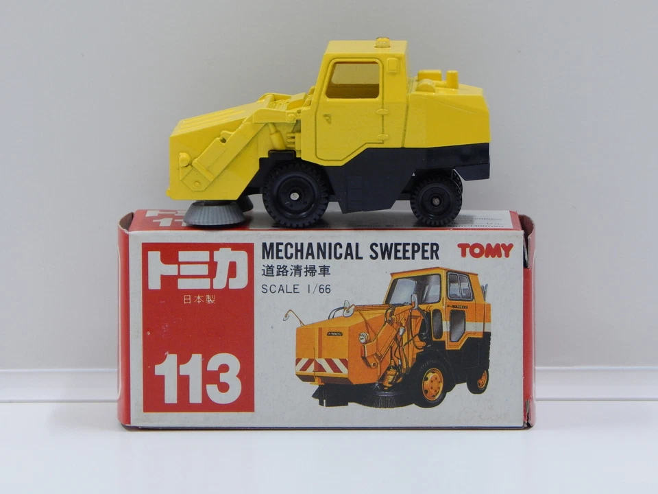 1:66 Mechanical Sweeper (Yellow) - Made in Japan Tomica 113 - image 1 of 1