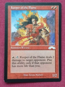 Magic The Gathering EXODUS KEEPER OF THE FLAME red card MTG - Picture 1 of 2