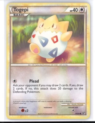TOGEPI 70/90 - Non Holo - common - Undaunted - 2010 Pokémon CARD - NM 0321#233 - Image 1 of 2
