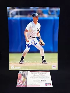 STEVE SAX NEW YORK YANKEES SIGNED AUTOGRAPH 8X10 PHOTO PSA/DNA COA - Picture 1 of 3