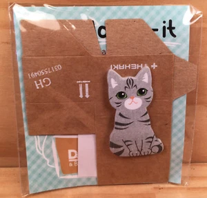 KITTEN "Grey" Miniature Kitty Cat Shaped Memo Pad Animal Writing Paper Notepad - Picture 1 of 5