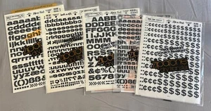 Vintage Heat Resistant Transfer Lettering 5 SHEETS Rub-On Transfers - Picture 1 of 3