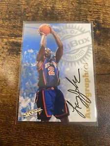 1997-98 Skybox Premium Autographics LARRY JOHNSON Auto SP Knicks - Picture 1 of 1