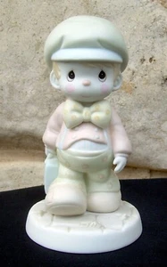 Precious Moments Figurine Lord Help Me Make the Grade School Student 1987 Vtg - Picture 1 of 3