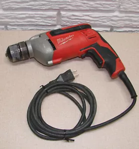 Milwaukee Heavy-Duty Corded Power Drill 3/8" 2,800-RPM in Red w/ Variable Speed - Picture 1 of 4