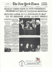 RONALD REAGAN INAUGURATON 1981 - Kessler Souvenirseite - Bild 1 von 1