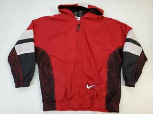 Chaqueta cortavientos Nike Air Swoosh vintage años 90 malla nailon juvenil talla M 10-12 - Imagen 1 de 7