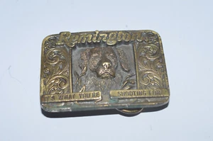 DE COLECCIÓN AÑOS 70 *REMINGTON ES LO QUE ESTÁS DISPARANDO* HEBILLA DE CINTURÓN DE ARMAS (931179) - Imagen 1 de 5