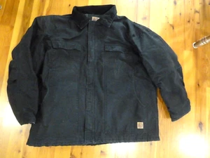 MEN'S BERNE INSULATED FULL ZIP WORKWEAR JACKET~~SIZE 3XLR~~BLK - Picture 1 of 9