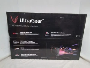 LG 31.5" Ultra-Gear QHD (2560 x 1440) Gaming Monitor, 165Hz, 1ms, Black 32GN600 - Picture 1 of 4