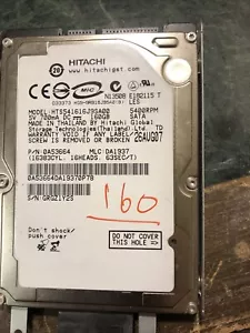 OEM HITACHI HTS541616J9SA00,160GB LAPTOP HDD BEEN FULLY TESTED WRKS,W/CADDY - Picture 1 of 3