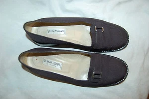 Zapatos para mujer Giorgio Armani mocasines negros talla 37 1/2 Italia - Imagen 1 de 11