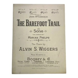 1920 The Barefoot Trail - John McCormack - Vintage Sheet Music - Picture 1 of 3
