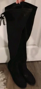Unisa Women's Over the knee Boot Black Micro suede 9 5M - Picture 1 of 3