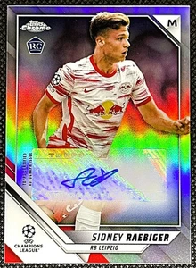 2021-22 Topps Chrome UCL Auto #CA-SR Sidney Raebiger (RC) - RB Leipzig - Imagen 1 de 2