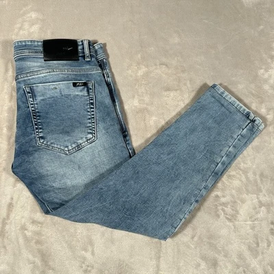 BALMAIN PARIS Moto Jeans Masculino 36 Leve Jeans Motociclista Elástico Fabricado Em Portugal Excelente Estado Usado - Imagem 1 de 4