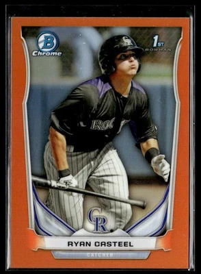 2014 Bowman Chrome Prospects Orange Refractors Ryan Casteel 21/25 Colorado - Image 1 of 2