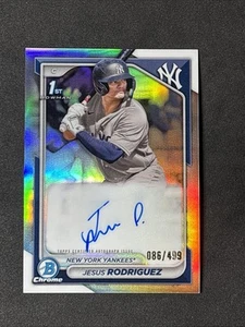 2024 Bowman Chrome 1st Jesus Rodriguez /499 Refractor Auto #CPA-JR Yankees - Picture 1 of 6