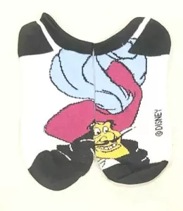 Neu Disney Villians schwarz weiß Captain Hook unsichtbare Söckchen - neu mit Etikett - Bild 1 von 1